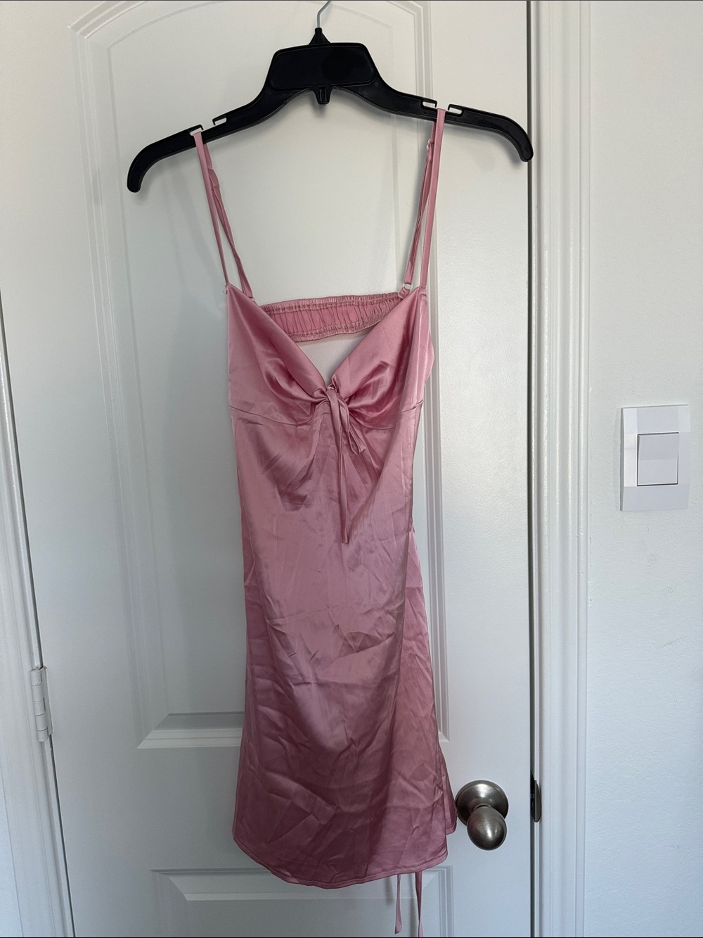 SHEIN Blush Satin Mini Dress